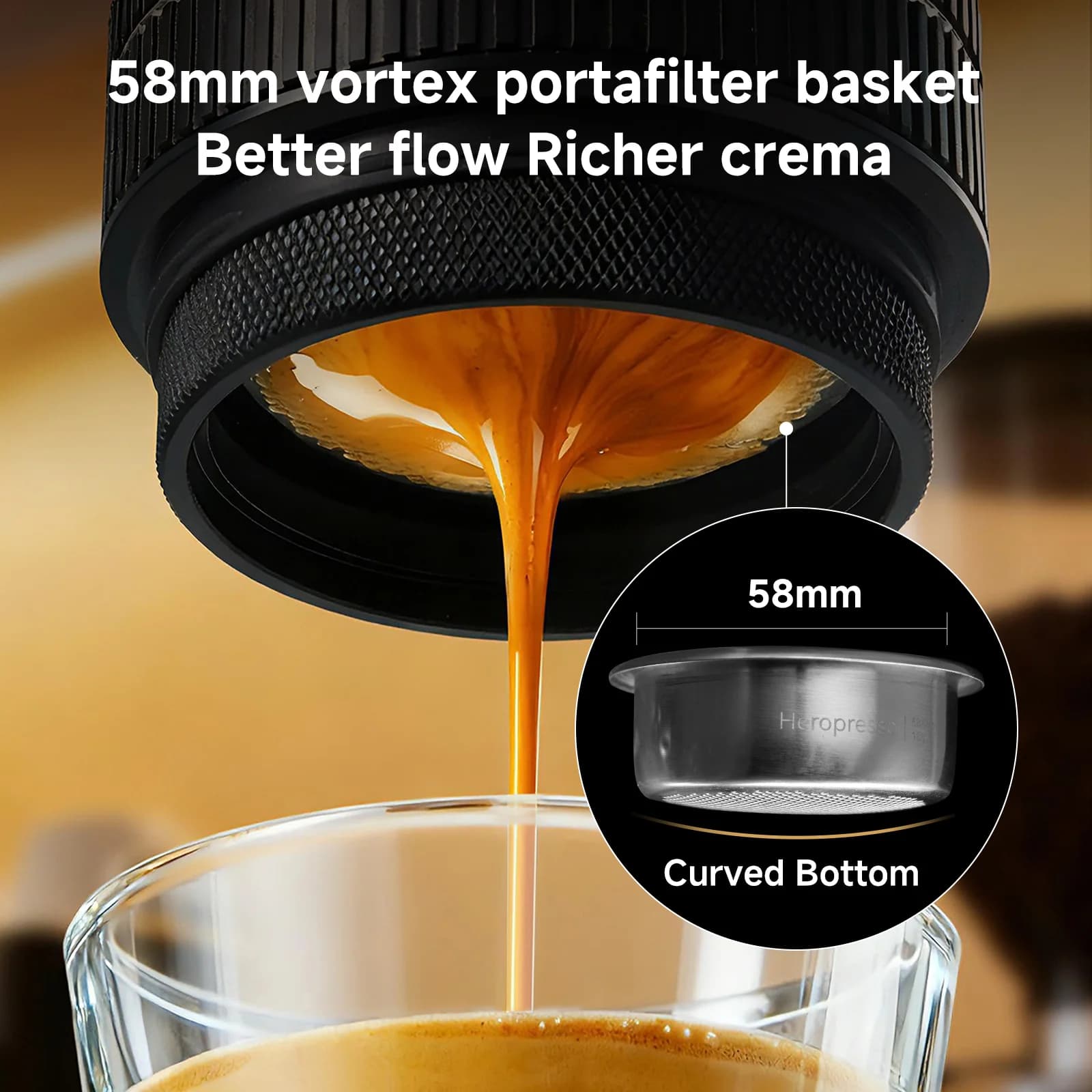 Draagbare espressomachine 20-bar 58mm