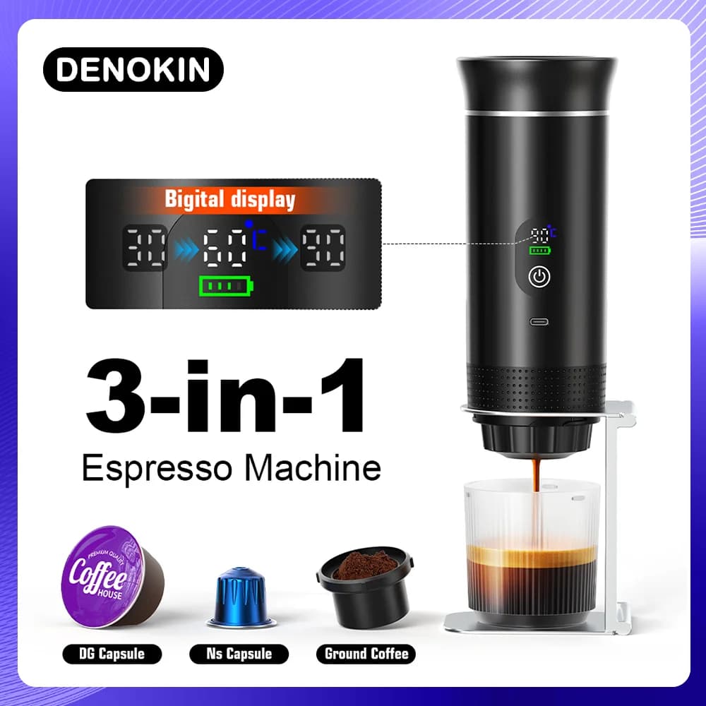 Draagbare 3-in-1 espresso koffiemachine