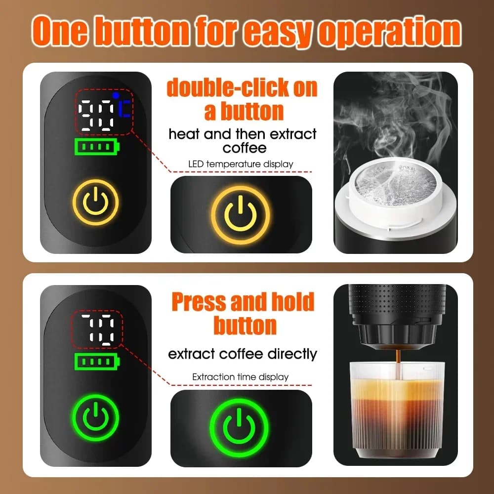 Draagbare 3-in-1 espresso koffiemachine