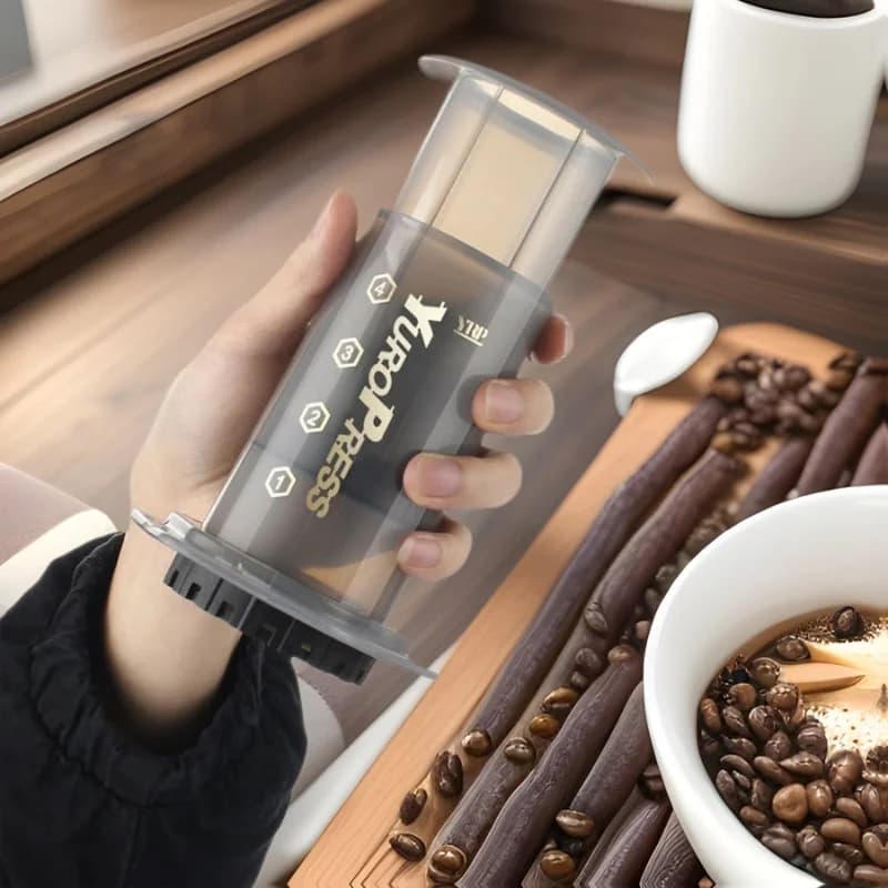 Draagbare French press koffiemaker