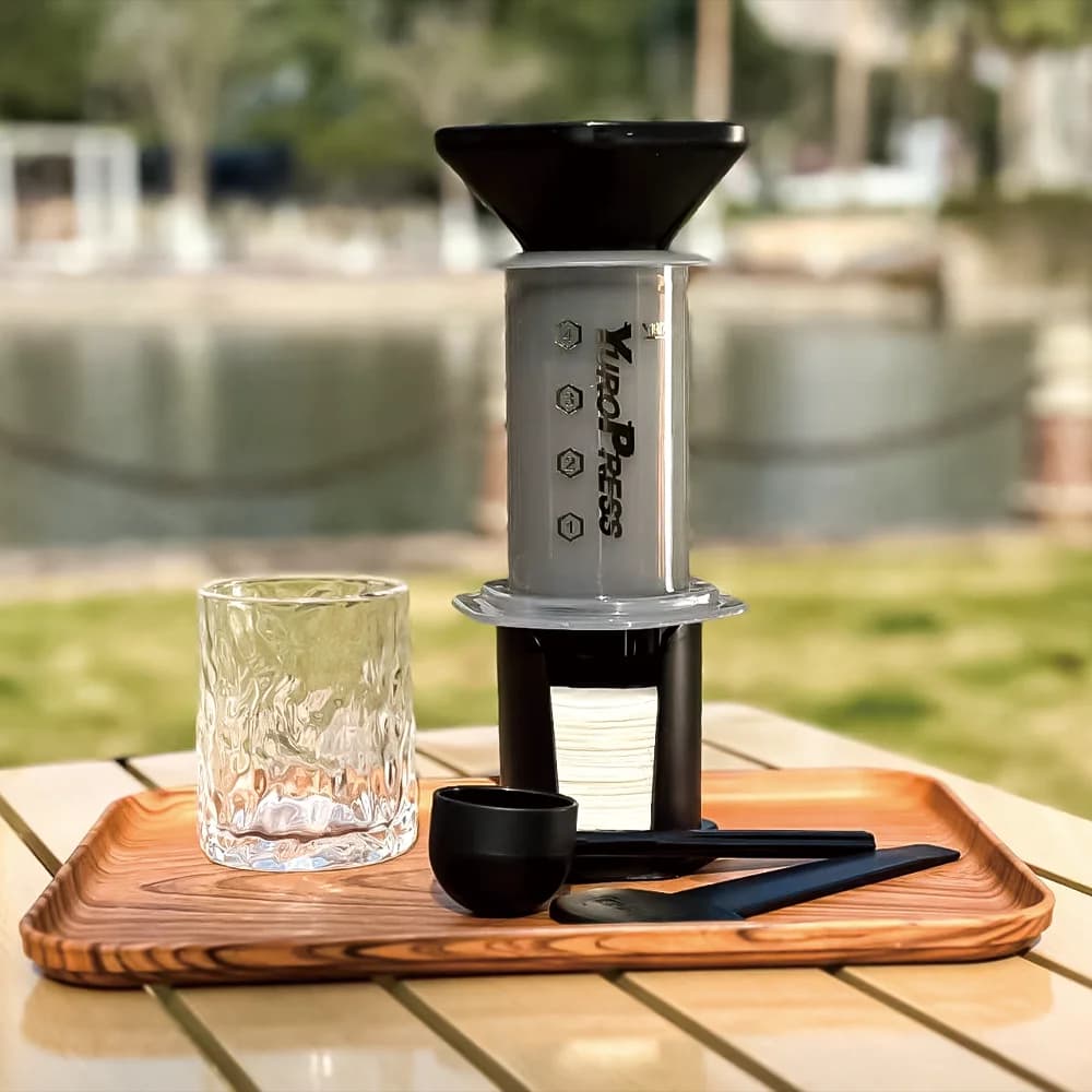 Draagbare French press koffiemaker