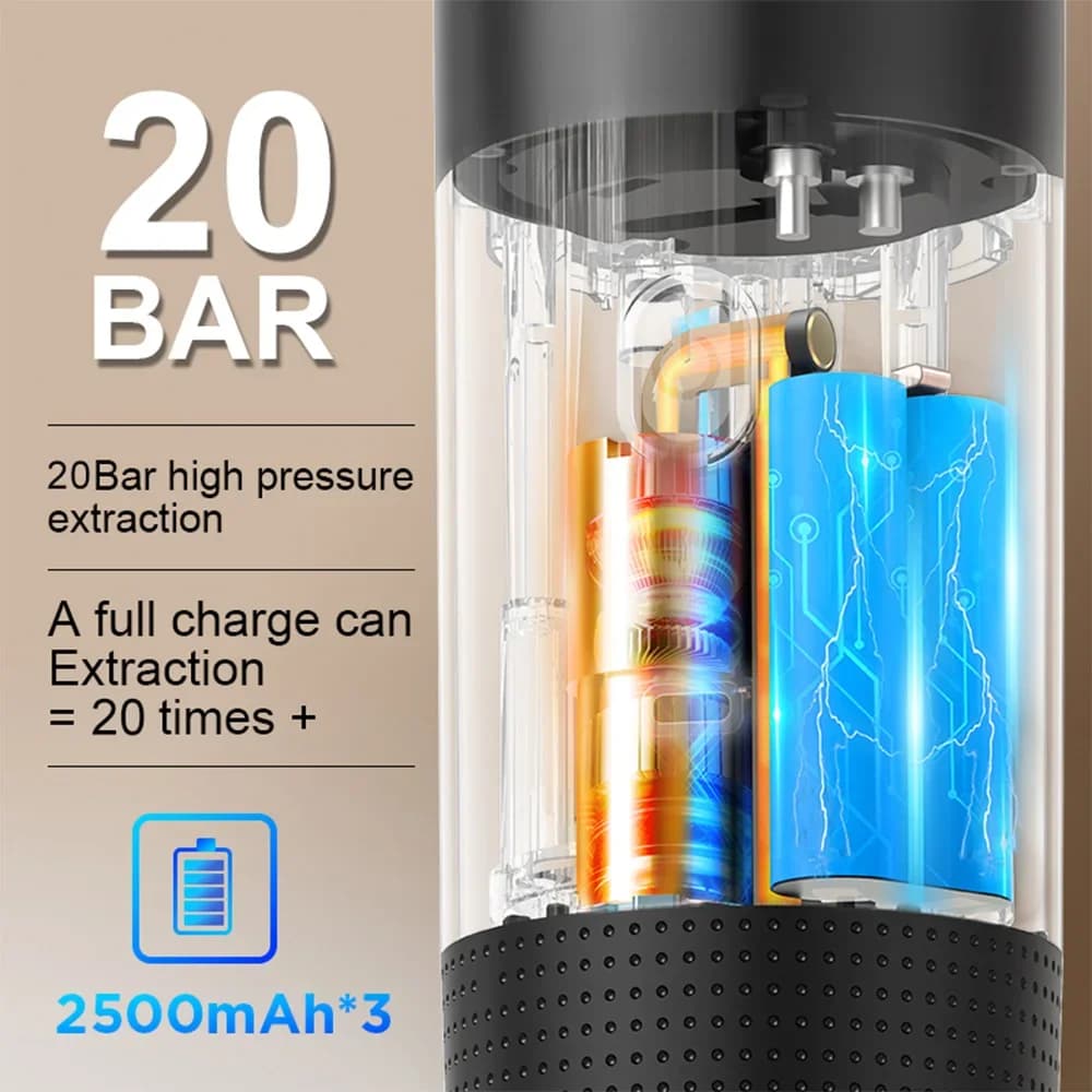 Draagbare 3-in-1 espressomachine