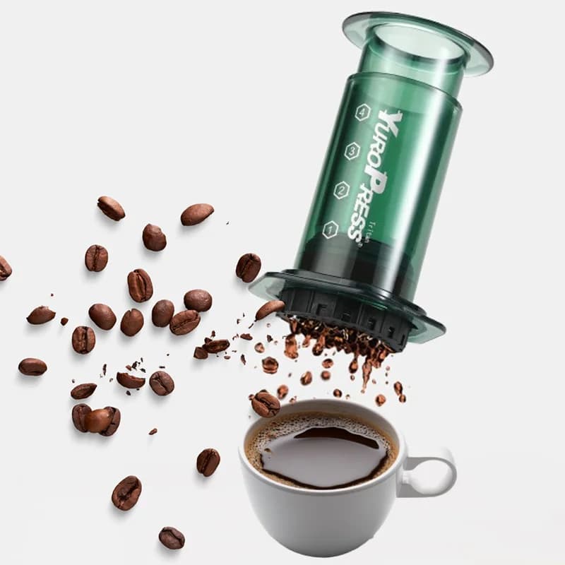 Draagbare espresso koffiemachine French press