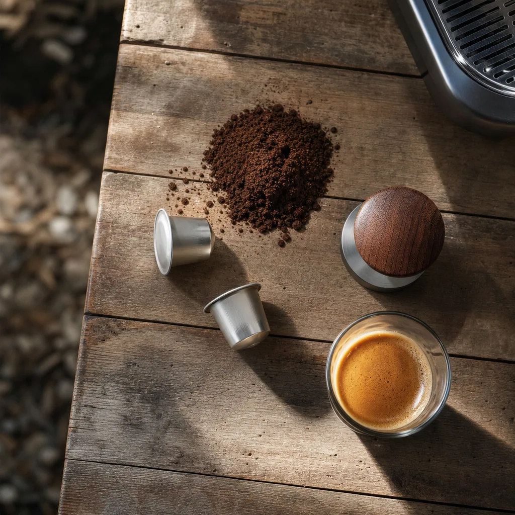 Gemalen koffie of capsule